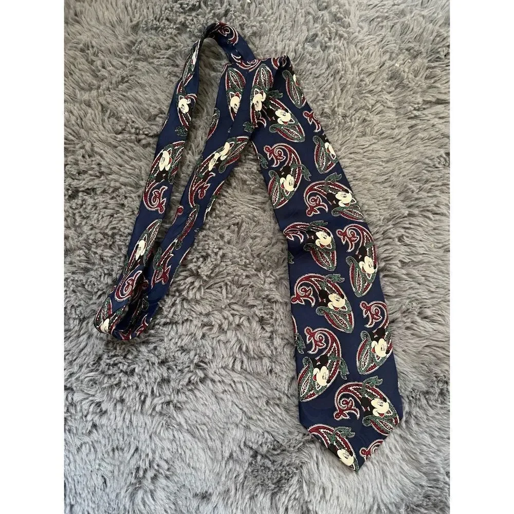 Vintage Mickey Mouse paisley tie‎